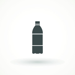 bottle of water icon isolated vector. water bottle plastic fill icon vector illustration