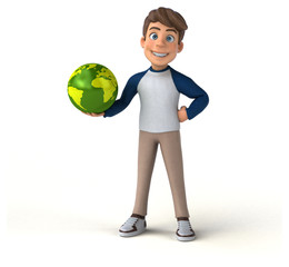 3D cartoon character fun teenager