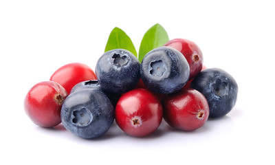 Blueberries and cranberries.