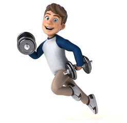 3D cartoon character fun teenager