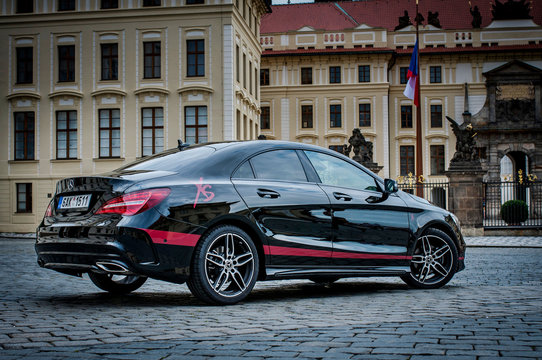 Closeup of Mercedes Benz CLA