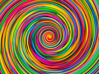 bstract colorful spiral pattern for background decorations design concept. The color style of Jamaica Brazil.