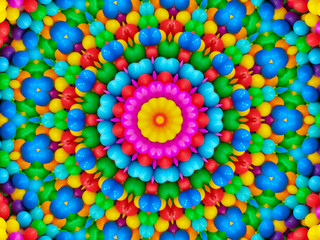 Abstract background floral ornament. Made by colorful ball for background decorations design concept. The color style of Jamaica Brazil.