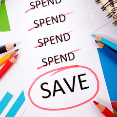 Spending and saving message