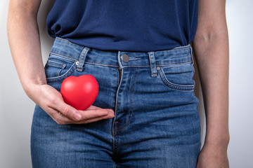 Reproductive health, menopause, hygiene and vaginal candidiasis concept
