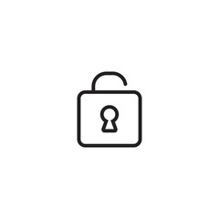 Unlock icon symbol vector illustration