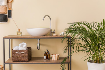 Interior of modern comfortable bathroom