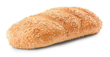 Fresh bread on white background