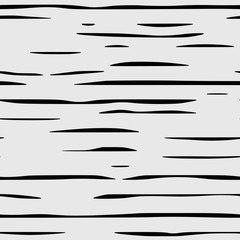 Black white abstract background, curved horizontal stripes, seamless pattern