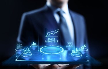 Data analysis business intelligence analytics internet technology concept.