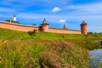 Monastery of Saint Euthymius wall in Suzdal, Russia