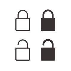 lock, set, vector, icon, open, closed.icon; lock; set; key;