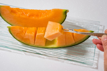 メロン　Beautiful and delicious fruit luxury melon