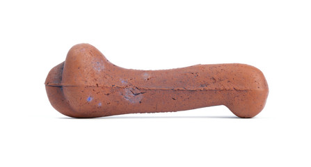 Old bone rubber toy for dogs