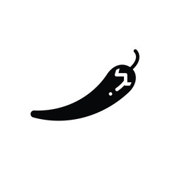 Black solid icon for pepper 