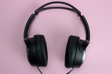Full-Size Headphones on pink background
