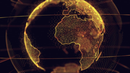 Science and technology abstract graphic background and texture, image of the earth from space