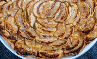 close up of delicious homemade apple pie