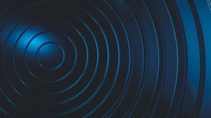 Abstract graphic background and texture, blue circles circles, layers. Science and technology concept background
