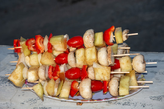 skewers , Frigarui,barbecue, kebab, meat,Marinated Grilled Vegetables