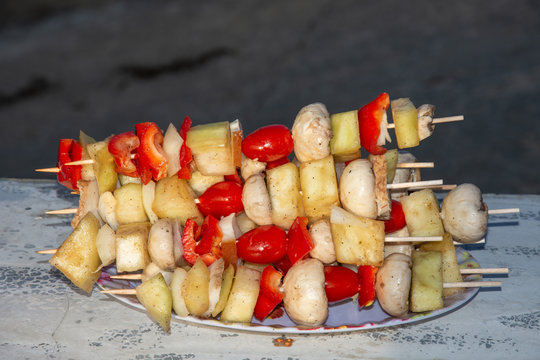 skewers , Frigarui,barbecue, kebab, meat,Marinated Grilled Vegetables