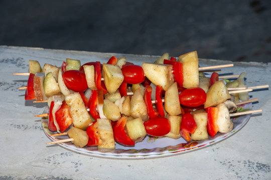 skewers , Frigarui,barbecue, kebab, meat,Marinated Grilled Vegetables