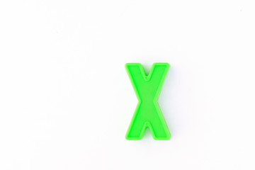 Obraz premium Isolated colorful letter over white background