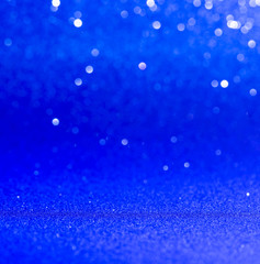 blue bokeh lights defocused effect lens. abstract background