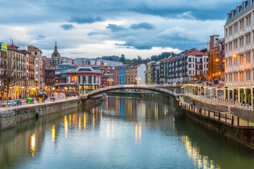 Fototapeta na wymiar Bilbao old town views, Spain