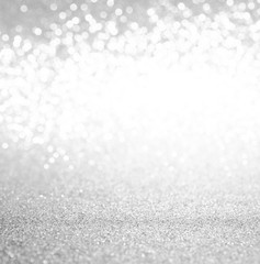 white and silver bokeh abstract background