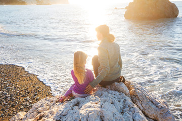 Family on the beach
