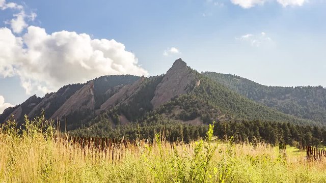 Time Lapse Of Clouds Over The Flat Irons In Boulder, CO