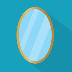 oval mirror icon- vector illustration