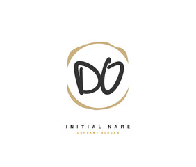 Obraz premium D O DO Beauty vector initial logo, handwriting logo of initial signature, wedding, fashion, jewerly, boutique, floral and botanical with creative template for any company or business.