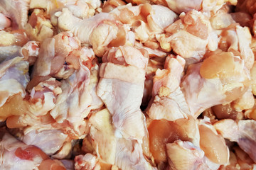Obraz na płótnie Canvas raw Chicken meat texture in market