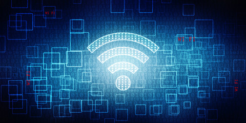 Fototapeta premium 2d illustration WiFi symbol 