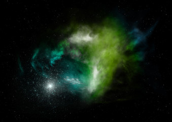 Obraz premium Being shone nebula. 3D rendering
