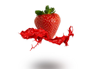  Strawberry with illustration effects