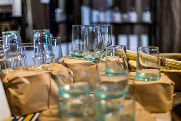 Verre de restaurant fait main