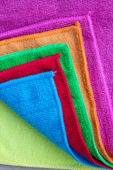 set of colored towels,set of colored rags for cleaning the room