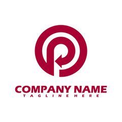 P. P monogram logo. P letter logo design vector illustration template.