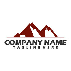 Logo sample with mountain and snow head