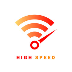 High speed internet vector logo
