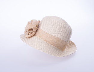 hat or lady straw hat on a background new.