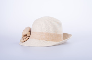 hat or lady straw hat on a background new.