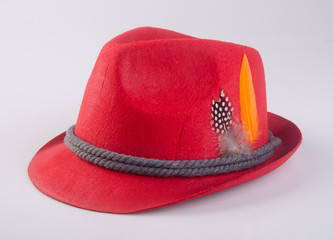 hat or bavarian hat on a background new.