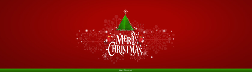 Christmas Greeting Card. Christmas Background with Merry Christmas lettering, vector illustration.