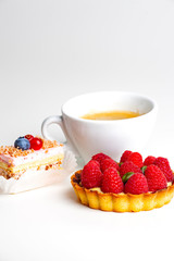 breakfast with very tasty cake