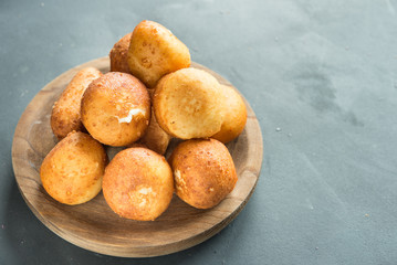 Traditional Colombian buñuelo - Deep Fried Cheese Bread