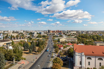 Fototapeta premium View from Holy Transfiguration Cathedral in Vinnytsia, Ukraine